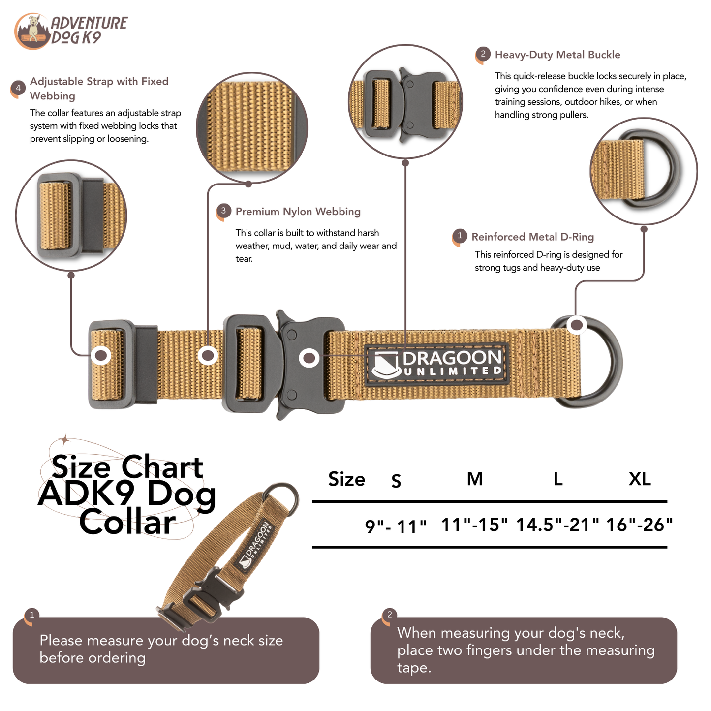 ADK9 Explorer Dog Collar
