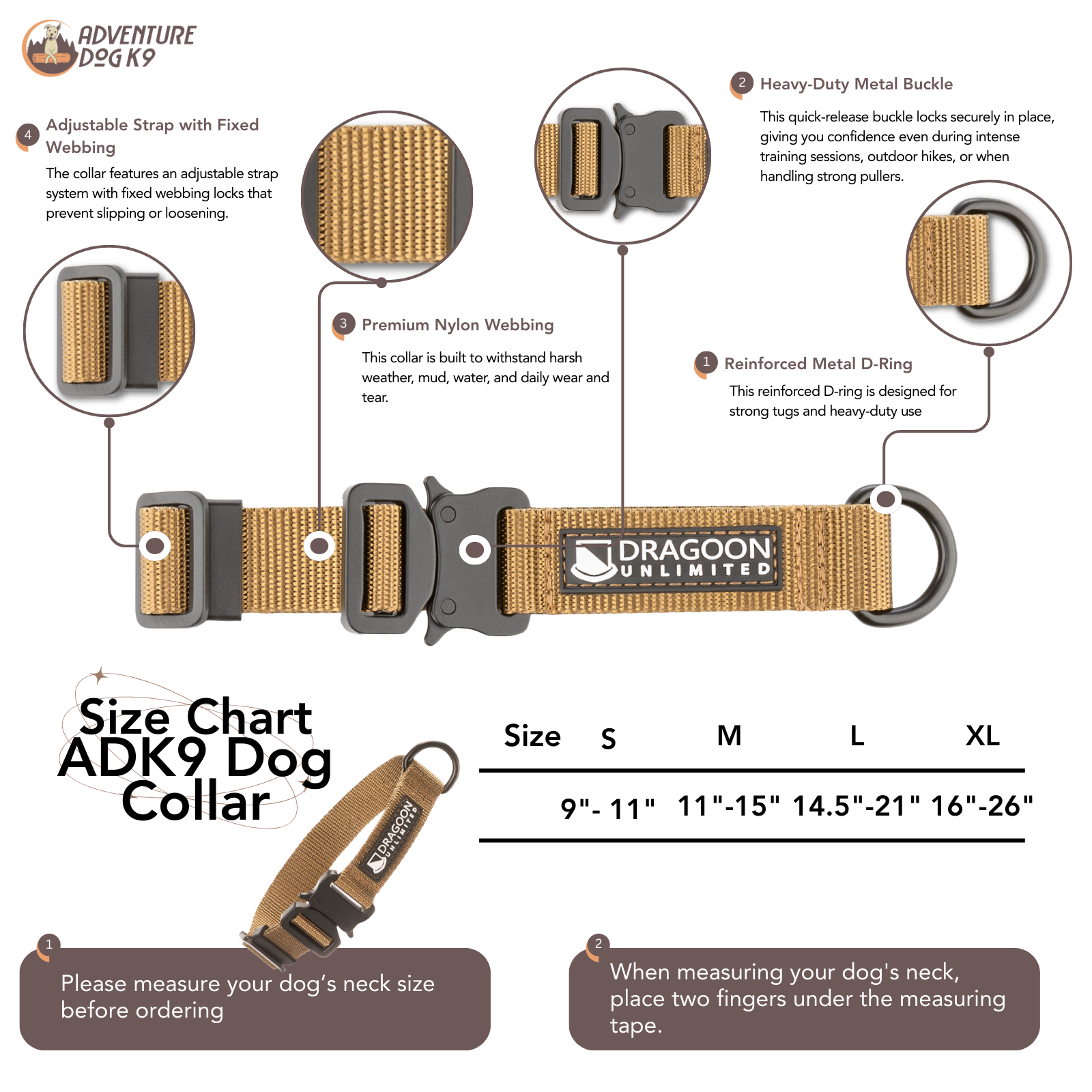 ADK9 Explorer Dog Collar